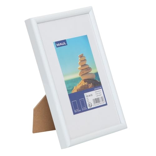 Maul Bilderrahmen MAULart 10x15cm | Bilderrahmen klein aus Kunststoff für Hoch- oder Querformat | Bilderrahmen mit Passepartout | Fotorahmen | Ideal für Fotos, Collage und Bilder | Weiß Maul Bilderrahmen MAULart 10x15cm | Bilderrahmen klein aus Kunststoff für Hoch- oder Querformat | Bilderrahmen mit Passepartout | Fotorahmen | Ideal für Fotos, Collage und Bilder | Weiß von Maul