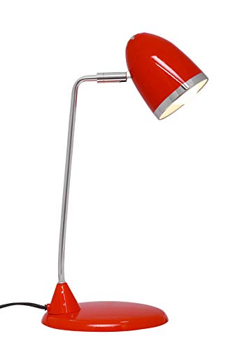 Maul LED Tischleuchte Maulstarlet | LED Leuchte für Büro und Homeoffice im Vintage Look | Stilvolle Leuchte aus Metall mit 3000K Farbtemperatur | Stabiler Standfuß für Schreibtisch | Rot von Maul