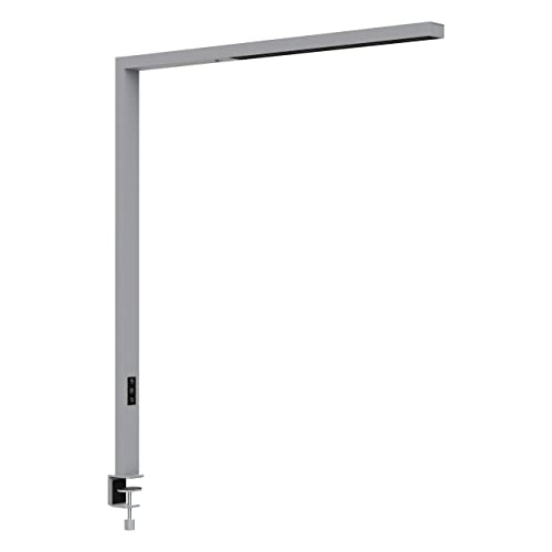 MAUL LED-Tischaufbau MAULsirius colour vario sensor, dimmbar – Hochwertige Arbeitsplatzleuchte mit Klemmfuß – Leistungsstarke Klemmleuchte mit 3000-5700K Farbtemperatur – silber von Maul