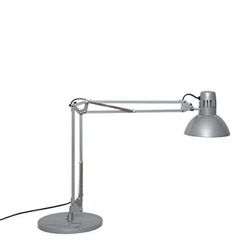 Maul Schreibtischlampe MAULstudy, Design Tischleuchte Standfuß Metall, Exklusive Leuchtmittel, Silber von Maul