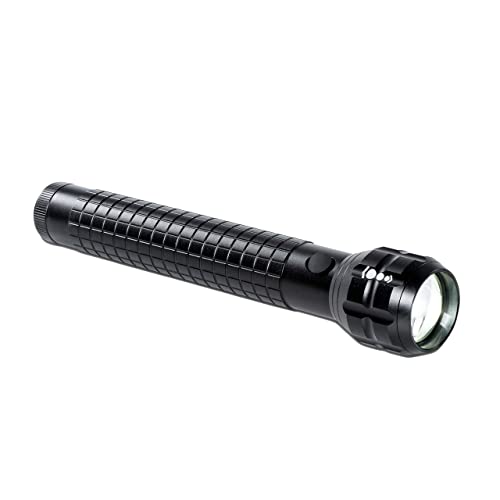 MAUL LED-Taschenlampe MAULkronos L – outdoor-taugliche große LED Taschenlampe für die professionelle Anwendung – helle Taschenlampe mit langer Leuchtdauer und Spritzwasserschutz (IPX4) – schwarz von Maul