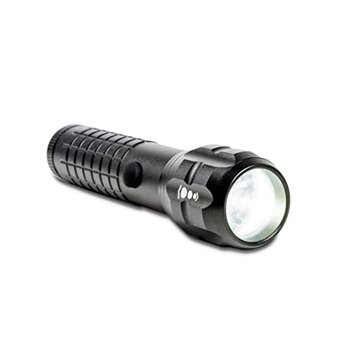 MAUL LED-Taschenlampe MAULkronos S – outdoor-taugliche LED Taschenlampe für die semiprofessionelle Anwendung – helle Taschenlampe mit langer Leuchtdauer und Spritzwasserschutz (IPX4) – schwarz von Maul