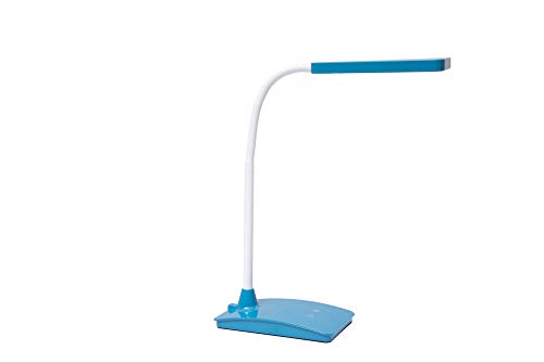 Maul LED Tischleuchte MAULpearly colour vario | Schreibtischlampe dimmbar | Leistungsstarke Arbeitsplatzleuchte | Schreibtischlampe mit 3000-6500K | Lampe für Schreibtisch, Büro | Atlantic blue von Maul