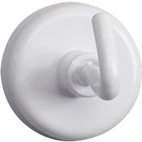 Magnet (ø x h) 25 mm x 36 mm rund, mit Haken Weiß 5 St. 6157802 - Maul von Maul