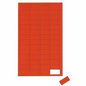 Maul Magnetsymbole Rechteck 10x20mm rot VE=56 Stück von Maul