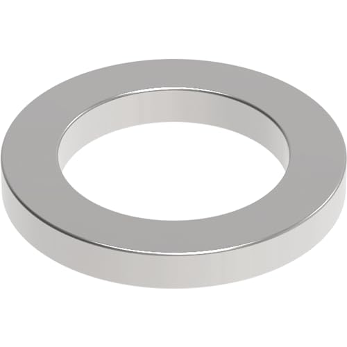 MAUL Neodym Ringmagnet Ø 12 x 1,5 mm (10 Stück) | Neodym Magnet extra stark in Ringform mit hoher Haftkraft | Magnete rund mit elegantem und modernem Design | Ideal für Magnettafel | Silber von Maul