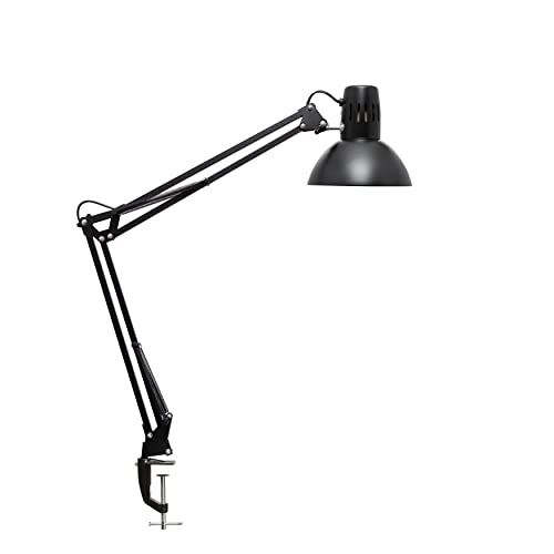 MAUL LED Schreibtischlampe MAULstudy | verstellbare Klemmleuchte mit Gelenkarm für Büro, Arbeitszimmer und Schreibtisch | elegante Bürolampe aus Metall | exklusive LED-Leuchtmittel | Schwarz von Maul