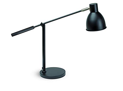 Maul Tischleuchte MAULfinja | Moderne Schreibtischlampe mit verstellbarem Arm | Tischlampe ohne Leuchtmittel für Schreibtisch und Büro | 36 cm Höhe | E27 geeignet | Schwarz von Maul