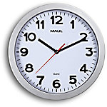 Maul Wanduhr MAULstep 30 x 2,5 cm Silber, Weiß von Maul