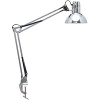 [NEUWERTIG] B-Ware Maul Klemmleuchte Schreibtischlampe Mau Lstudy Silber Glänzend Höhe 44 Cm Metall von Maul
