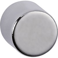 Maul - Neodym Magnet (ø x h) 10 mm x 10 mm Zylinder Silber 4 St. 6166896 von Maul