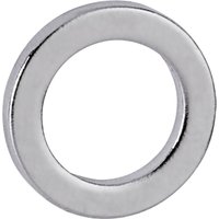 Maul Neodym Magnet (Ø x H) 12 mm x 1.5 mm Ring Silber 10 St. 6168396 von Maul