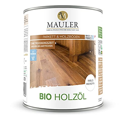 Mauler Holzöl - Möbel, Arbeitsplatte, Parkett - Holzpflege und Holzschutzt gegen Flecken, Kratzer, Abnützung. Geruchsfrei, Öl, Farblos Natur 2,5 Liter von Mauler