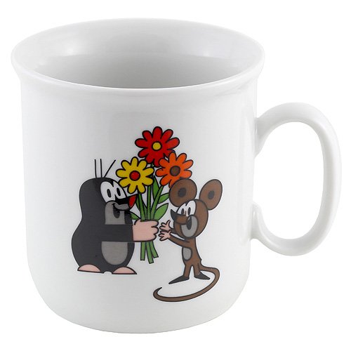 Maulwurfshop. 2127 Porzellan Tasse Becher "Der Kleine Maulwurf" Motiv Blumenstrauß 180 ml von Maulwurfshop