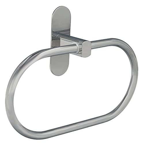 MAURER 5421315 Ringform, Edelstahl, mit Spiegeleffekt, selbstklebend, strapazierfähig, Handtuchhalter, Handtuchhalter, selbstklebend für Wand/Möbel von MAURER