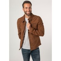 Mauritius Lederjacke "MMJemmo" mit Hemdblusenkragen, Knopfleiste von Mauritius