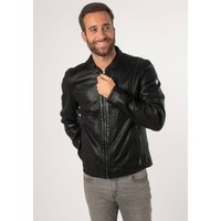 Mauritius Lederjacke "MMNelsan" mit Reißverschluss, Reißverschlusstaschen, Stehkragen von Mauritius