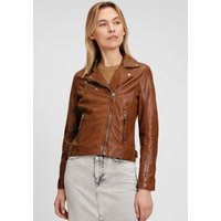 Mauritius Lederjacke "MWPaige" im Biker-Style asymetrischem Reißverschluss, Reverskragen von Mauritius