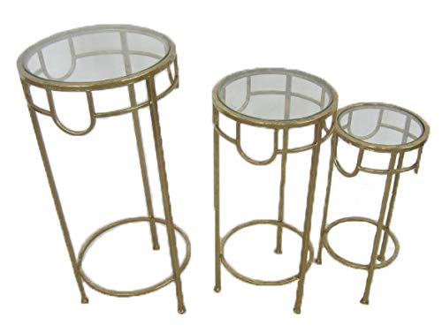 Mauro Ferretti Srl P/Telefono Gold Set 3 PZ cm Ø 33 x 70 – 28 x 60 – 23 x 50 cm von Mauro Ferretti Srl