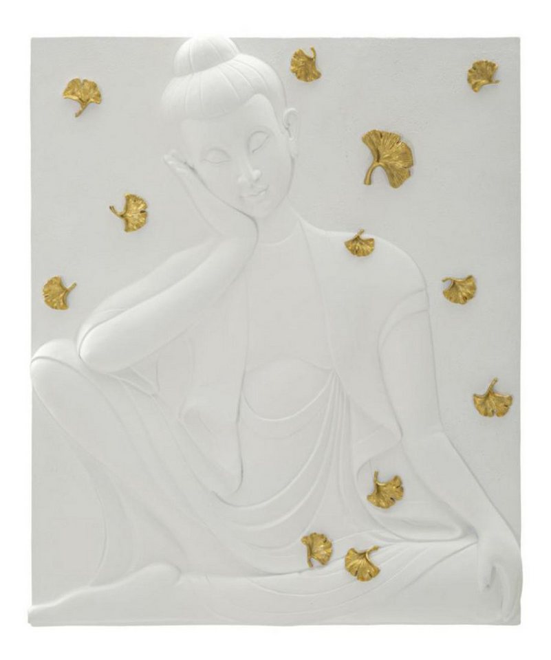 Mauro Ferretti Wandbild Buddha Wandbild 46 x 55,5 x 5,7 cm Harz Gold Weiß Mauro Ferretti Wandbild Buddha Wandbild 46 x 55,5 x 5,7 cm Harz Gold Weiß von Mauro Ferretti