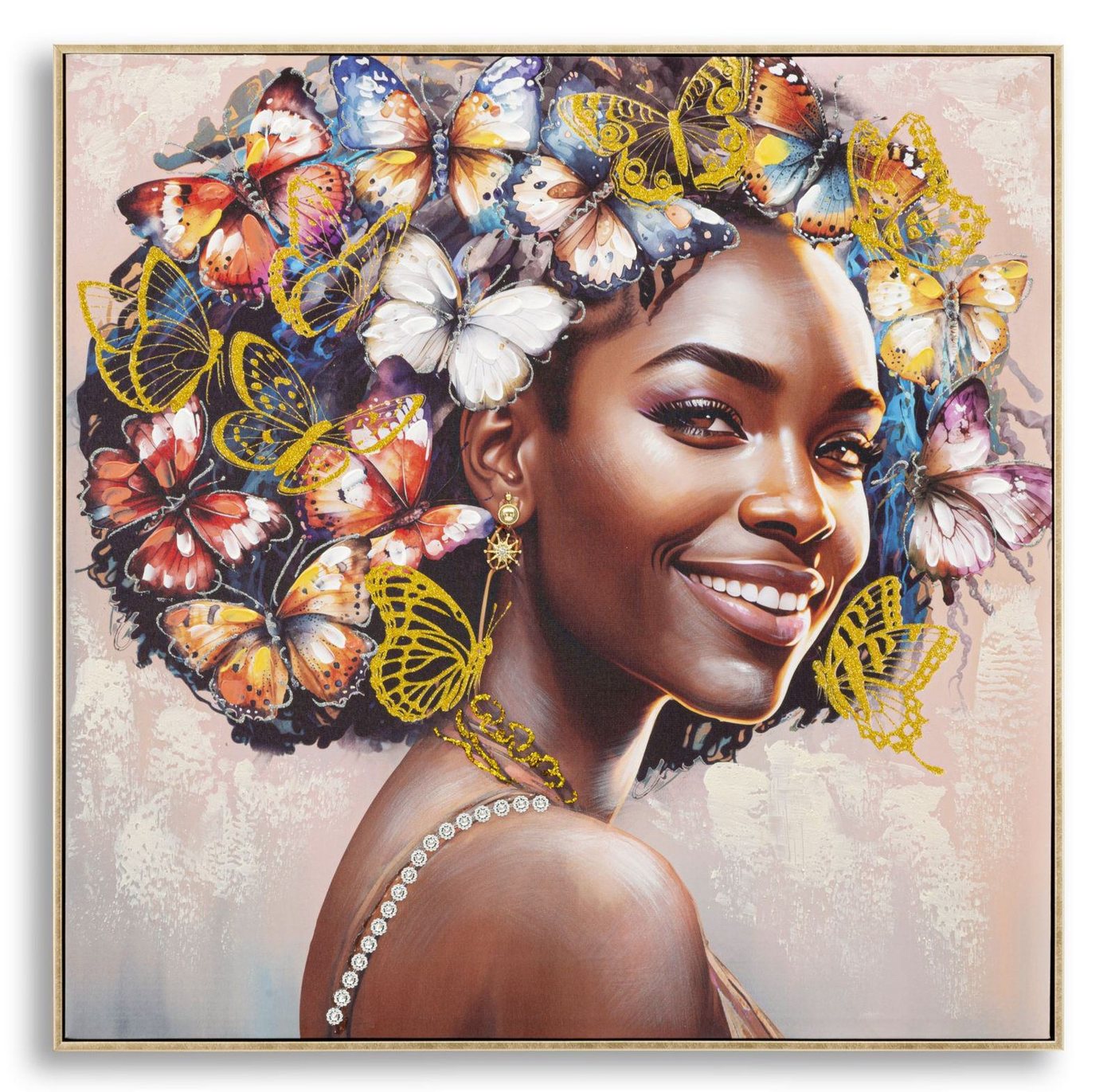 Mauro Ferretti Wandbild Dipinto Wandbild 82 x 82 x 4,5 cm Tanne Metall Canvas Mehrfarbig Mauro Ferretti Wandbild Dipinto Wandbild 82 x 82 x 4,5 cm Tanne Metall Canvas Mehrfarbig von Mauro Ferretti