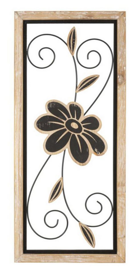 Mauro Ferretti Wandbild Pannello Wanddekoration 26 x 60 x 2.5 cm Metall MDF Braun Schwarz von Mauro Ferretti