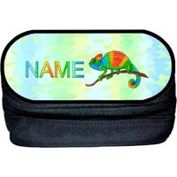 Chamäleon Stiftebox Personalisiert | Stiftetui Mit Name Schlampermäppchen Stiftemäppchen von MausDesign