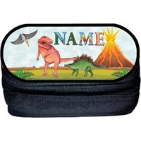 Dino Stiftebox Personalisiert | Stiftetui Mit Namen Schlampermäppchen Stiftemäppchen von MausDesign