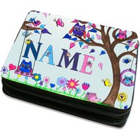 Federmäppchen Personalisiert Z. B. Mit Namen Inkl. Inhalt Motiv Eule von MausDesign