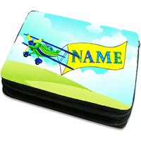 Federmäppchen Personalisiert Z. B. Mit Namen Inkl. Inhalt Motiv Flugzeug von MausDesign