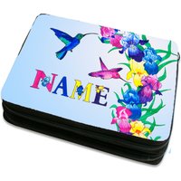 Federmäppchen Personalisiert Z. B. Mit Namen Inkl. Inhalt Motiv Kolibri von MausDesign