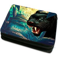 Federmäppchen Personalisiert Z. B. Mit Namen Inkl. Inhalt Motiv Panther von MausDesign