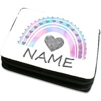 Federmäppchen Personalisiert Z. B. Mit Namen Inkl. Inhalt Motiv Pastell Regenbogen von MausDesign