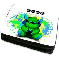 Federmäppchen Personalisiert Z. B. Mit Namen Inkl. Inhalt Motiv Zocker-Monster von MausDesign