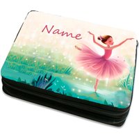 Federmäppchen Personalisiert Z.b. Mit Namen Inkl. Inhalt Motiv Ballerina von MausDesign