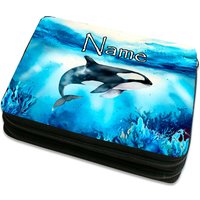 Federmäppchen Personalisiert Z.b. Mit Namen Inkl. Inhalt Motiv Orca von MausDesign