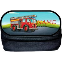 Feuerwehr Stiftebox Personalisiert | Stiftetui Mit Namen Schlampermäppchen Stiftemäppchen von MausDesign