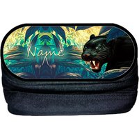 Panther Stiftebox Personalisiert | Stiftetui Mit Name Schlampermäppchen Stiftemäppchen von MausDesign