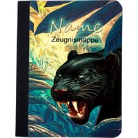 Panther Zeugnismappe Personalisiert | Mit Namen Urkundenmappe von MausDesign