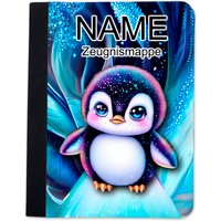 Pinguin Zeugnismappe Personalisiert | Mit Namen Urkundenmappe von MausDesign