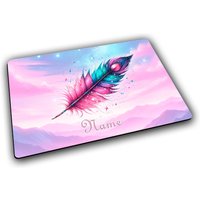 Platzset Mit Name/Feder Personalisierbar Personalisiert Tischset Kinder von MausDesign