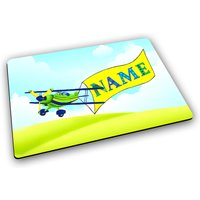 Platzset Mit Name/Flugzeug Personalisierbar Personalisiert Tischset Kinder von MausDesign
