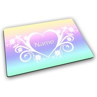Platzset Mit Name/Herz Personalisierbar Personalisiert Tischset Kinder von MausDesign