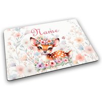 Platzset Mit Name/Reh Personalisierbar Personalisiert Tischset Kinder von MausDesign