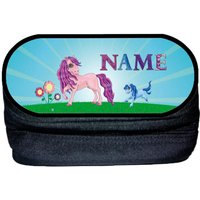 Pony Stiftebox Personalisiert | Stiftetui Mit Namen Schlampermäppchen Stiftemäppchen von MausDesign
