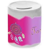 Spardose Motiv Traumfänger Mit Name/Personalisierbar Sparbüchse Feder von MausDesign