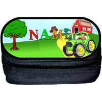 Traktor Stiftebox Personalisiert | Stiftetui Mit Namen Schlampermäppchen Stiftemäppchen von MausDesign