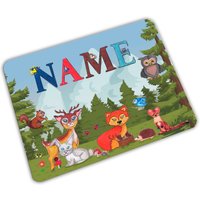 Vesperbrett Mit Name/Waldtiere Personalisierbar Personalisiert Frühstücksbrett Kinder von MausDesign