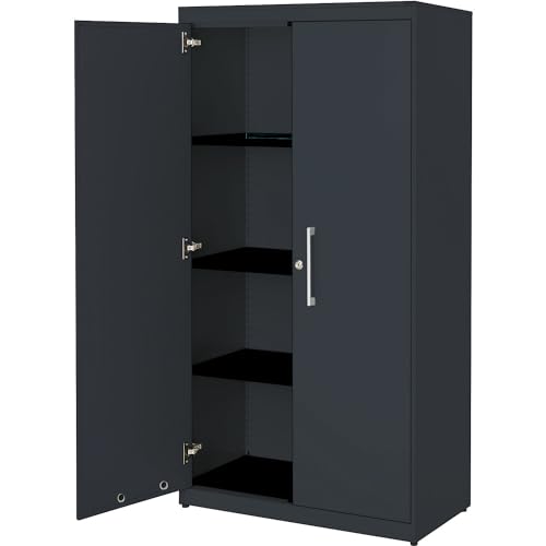 mauser | Flügeltürenschrank | HxB 1516 x 800 mm | Stahlplatte | 3 Fachböden | anthrazitgrau/anthrazitgrau/anthrazitgrau mauser | Flügeltürenschrank | HxB 1516 x 800 mm | Stahlplatte | 3 Fachböden | anthrazitgrau/anthrazitgrau/anthrazitgrau von Mauser