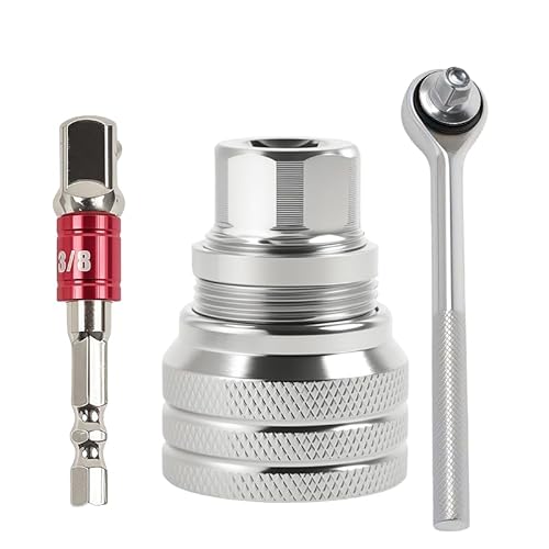 Universal-Steckschlüssel Set 10–19 mm mit 3/8" Ratschen-Schlüssel & 3/8" Adapter, Verstellbare Multifunktionale Stecknuss, Chrom-Vanadium, Für Auto, Möbel, Sanitär & Bauarbeiten, Langlebiges Werkzeug von Mautopily